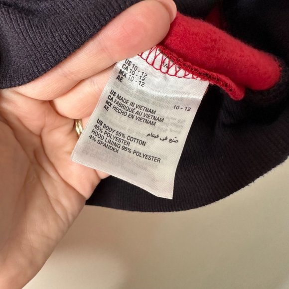 Ideology Unisex Red/Black Buffalo Check Hoodie 10/12 - Picture 3 of 4